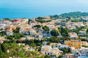 Case di capri con vista mare dall'alto